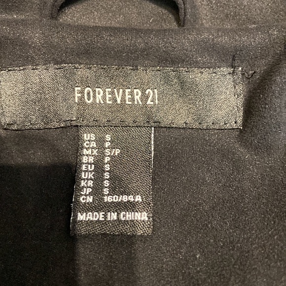 Forever 21 Zippered Black Lined Jacket - Picture 8 of 14